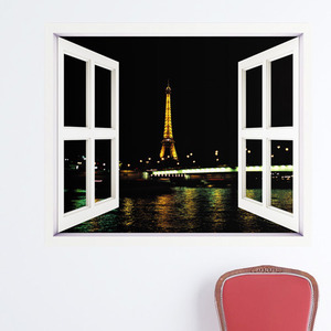 포인트시트지 거실시트지 매장시트지 ik240-에펠탑의야경