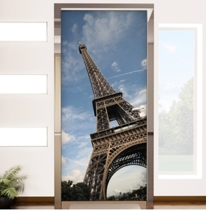현관시트지 맞춤제작 현관문시트지  io367-파리의 상징 에펠탑