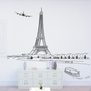 에펠탑시트지 에펠탑스티커  idk162-파리의 에펠탑과 센강