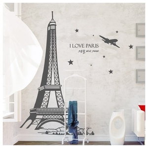 에펠탑시트지 에펠탑스티커   ik387-파리의에펠탑 카페스티커 주점시트지 카페시트지