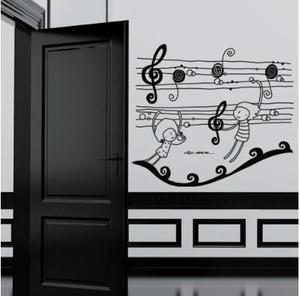 어린이집 유치원 피아노학원 벽면 스티커 피아노 창문 포인트스티커  ih044-사랑의 세레나데 (피아노)