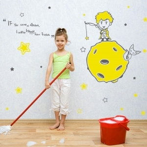 어린이집 벽면환경구성 어린이집시트지 어린이집벽면스티커 카페유리창스티커 ph205-어린왕자(2톤)  