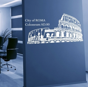 카페유리스티커 커피유리스티커 카페스티커 카페유리데코스티커 카페유리썬팅지 im027-City of ROMA(콜로세움) 