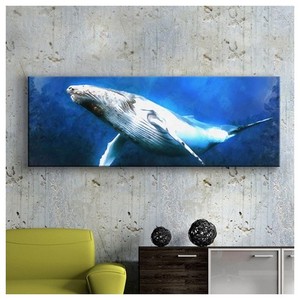 캔버스액자 고래 인테리어액자 동물 돌고래 고래 액자 대형노프레임 gpy019-바다의수호천사 혹등고래 