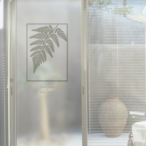   보테니컬 창문시트지 베란다시트지 유리시트지 시트지 제작   im612-보테니컬시리즈(나뭇잎) 유리문시트지