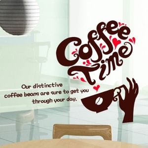 카페스티커 까페 시트지 커피숍 스티커   cj268-기분좋은날커피타임 