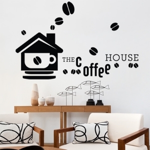 카페스티커 까페 시트지 커피숍 스티커  pb124-커피하우스3(대형) 