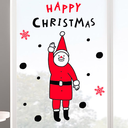 크리스마스 산타 시트지 눈사람 루돌프 눈꽃 창문 스티커 대형 유리시트지 gmcm719 메리 크리 산타클로스
