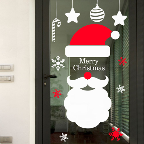 산타 시트지 카페 크리스마스 창문 스티커 트리 눈사람 루돌프 눈꽃 tggm024 겨울의 크리스마스 산타