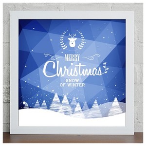 카페 크리스마스 꾸미기 액자 인테리어액자 크리스마스액자 성탄절 겨울 풍경 인테리어소품 디자인액자 벽걸이액자 cy302-블루 크리스마스