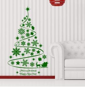 크리스마스 대형 시트지 트리 나무 겨울 눈꽃 눈송이 눈알갱이 스티커 pggh011 눈꽃 크리스마스 트리 대형