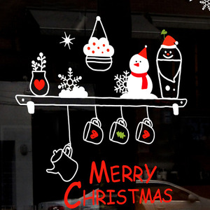 크리스마스 시트지 유리 스티커 트리시트지 눈사람스티커 창문 유리창 카페스티커 mk-158 스위트 크리스마스01(대형)