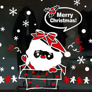 성탄절대형시트지 대형 크리스마스시트지 카페 크리스마스 장식 스티커 창문시트지 cmi299-산타의 깜작선물