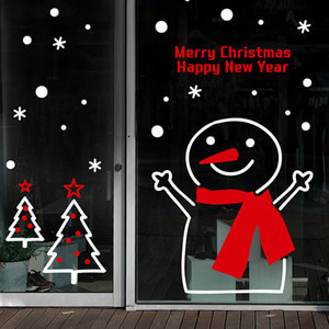성탄절대형시트지 대형 크리스마스시트지 카페 크리스마스 장식 스티커 창문시트지 cmi306-못난이 라인 눈사람