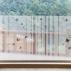 베란다 창문 유리시트지 유리창 반투명 컷팅안개시트지 BSP-077_주문제작가능 창문시트지 나비숲