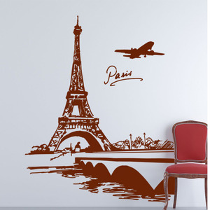 에펠탑시트지 에펠탑스티커  ph013-에펠탑과 세느강 (대형) 