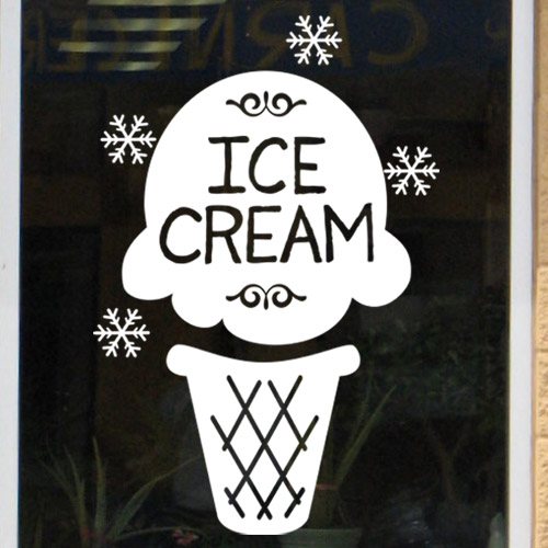 대형_포인트스티커 아이스크림 아이스 여름 얼음 눈꽃 차가운 인테리어 계절 소프트아이스크림 pj086-아이스크림